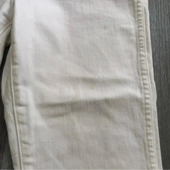 Madewell 10"High Rise Skinny Crop Jeans in Pure White Button Front Edition SZ 25 - Picture 4 of 13